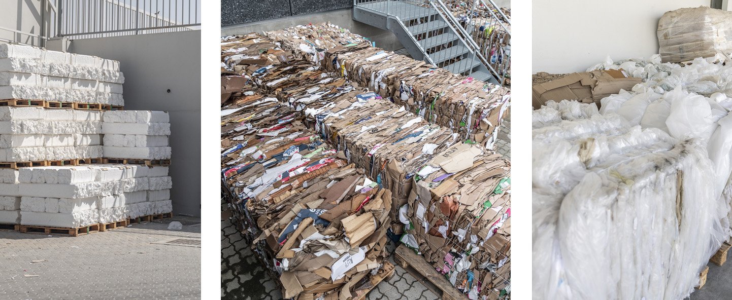 productieafval geperst