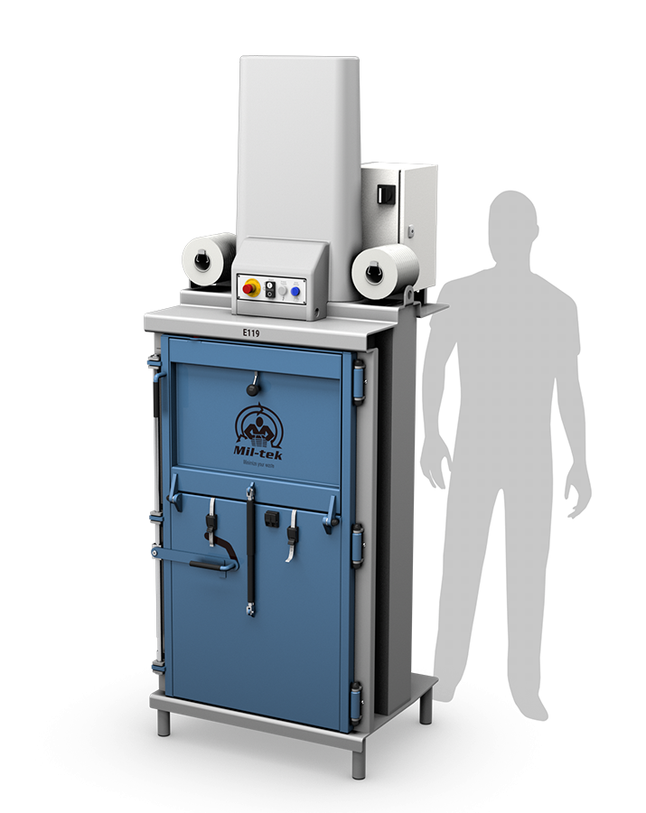 E119 Elektrische balenpers voor plastic en karton